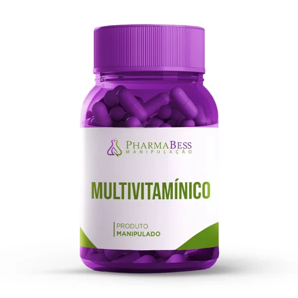 Multivitamínico cápsulas - suplemento para imunidade e energia. Imagem ilustrativa.