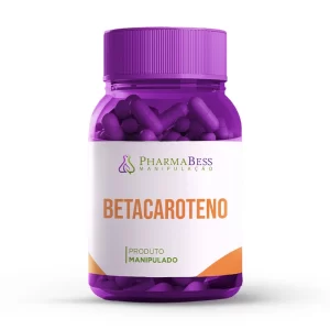 Betacaroteno 50mg - Suplemento em cápsulas para bronzeamento e ação antioxidante. Imagem ilustrativa.