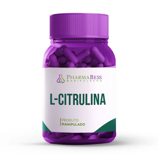 L-Citrulina 500mg - Suplemento em cápsulas para redução da fadiga e aumento do desempenho físico. Imagem ilustrativa.