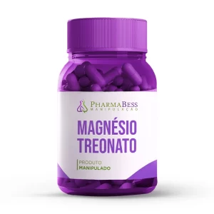 Magnésio Treonato 300mg - Suplemento em cápsulas para saúde cognitiva e prevenção de declínio cerebral. Imagem ilustrativa.