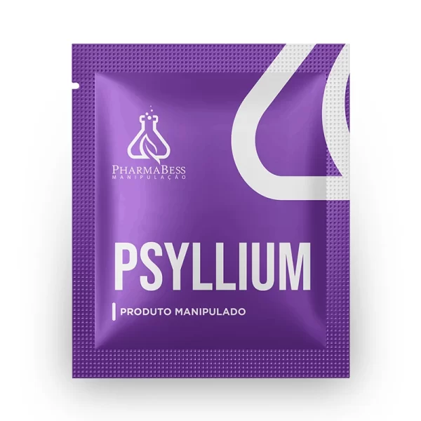 Psyllium em sachês - Suplemento natural para emagrecimento e saúde intestinal. Imagem ilustrativa.